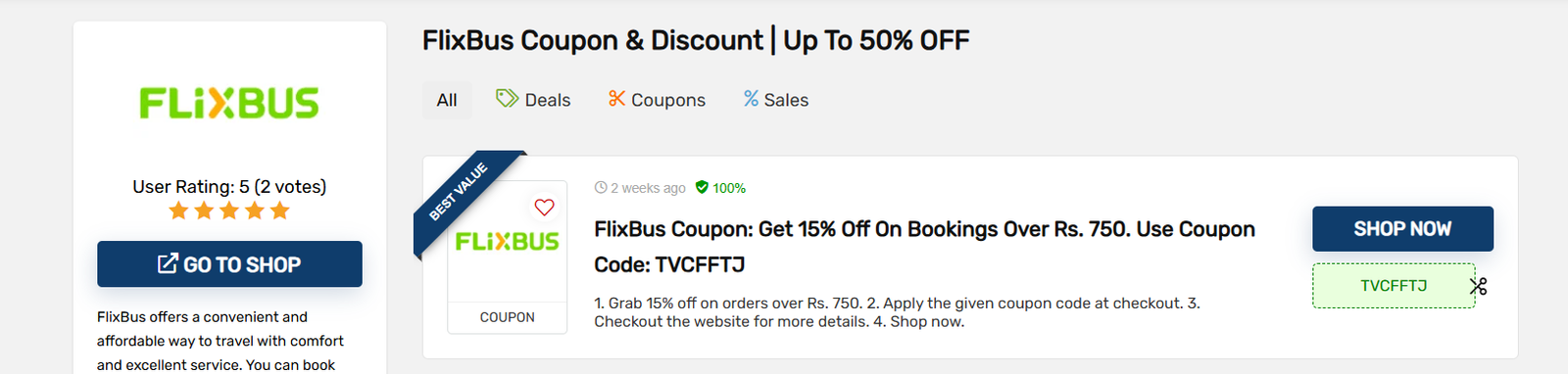 Flixbus discount code